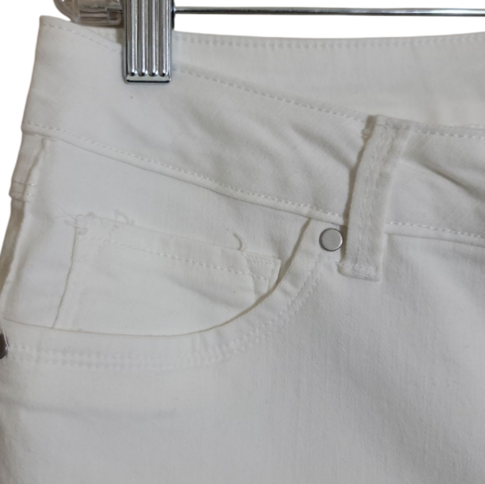 d. jeans women's white plus isze high waisted ankle jeans size 14 - Picture 4 of 8
